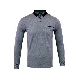 Le Shark Navy Blue Polo Long Sleeve Preppy Business Casual Sweater Mens Size XL